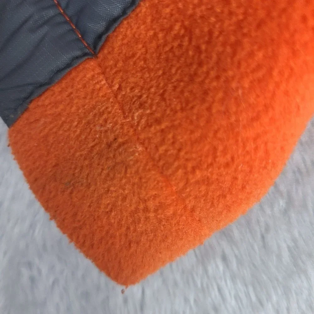 Columbia Fleece Jacket Boys Large Orange Gray Full‎ Zip Softshell Youth Casual